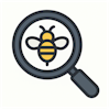 Icon representing bee hive inspection service